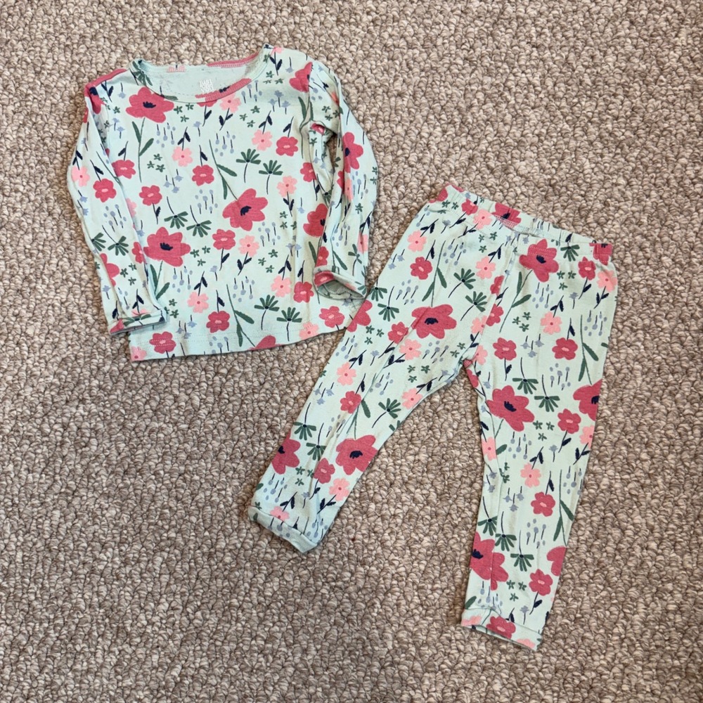 Just One You by Carters Baby Size Girls 12 Months Floral Pajama Set